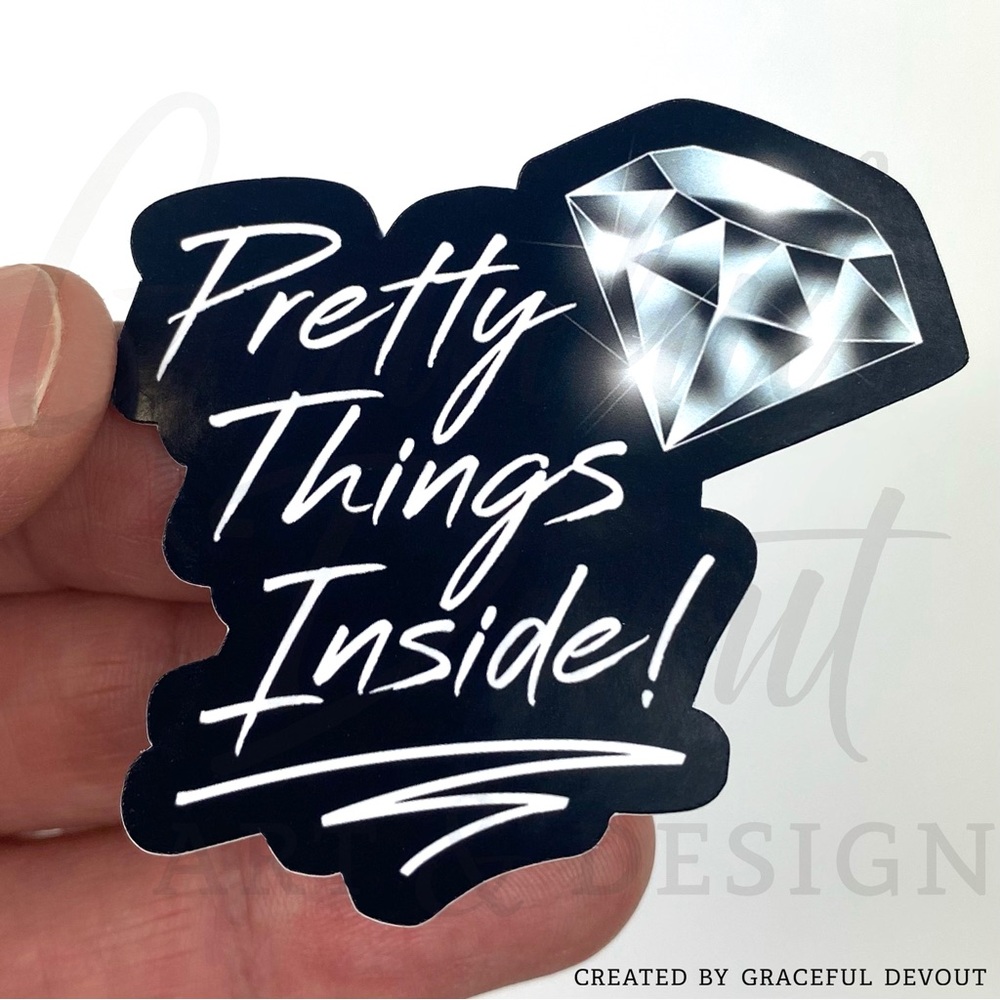 Pretty Things Inside! - 2" (inches) (96ct.) Stickers - Picture 5 of 5